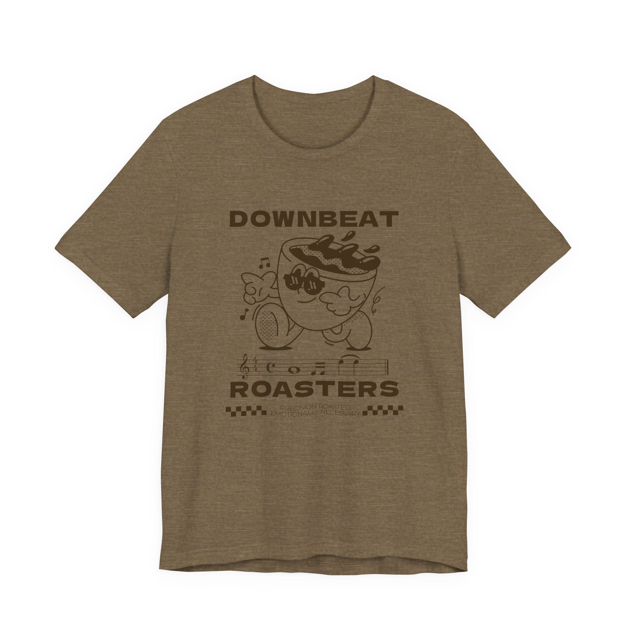 Downbeat Roasters Shirt | Music Lover Coffee Graphic Tee
