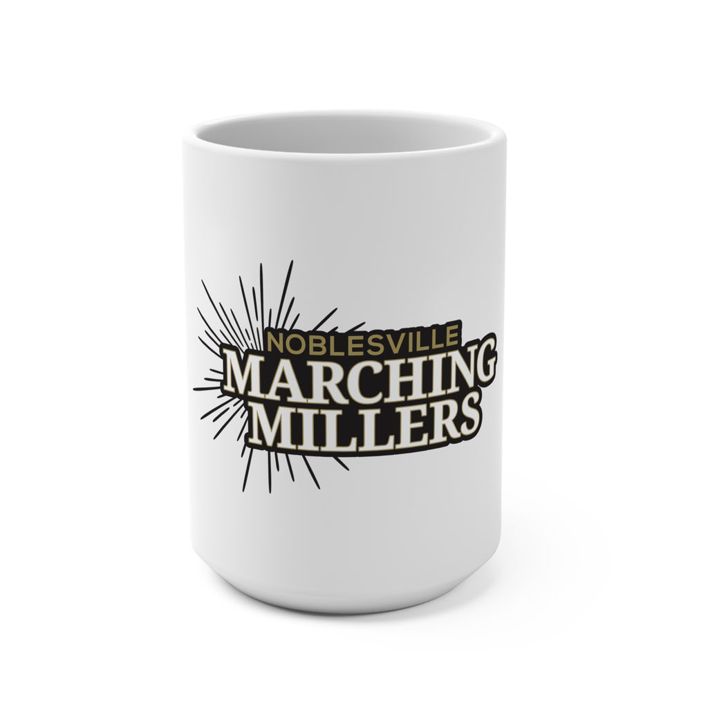 Noblesville Marching Millers Black Mug | Official Black & Gold Logo
