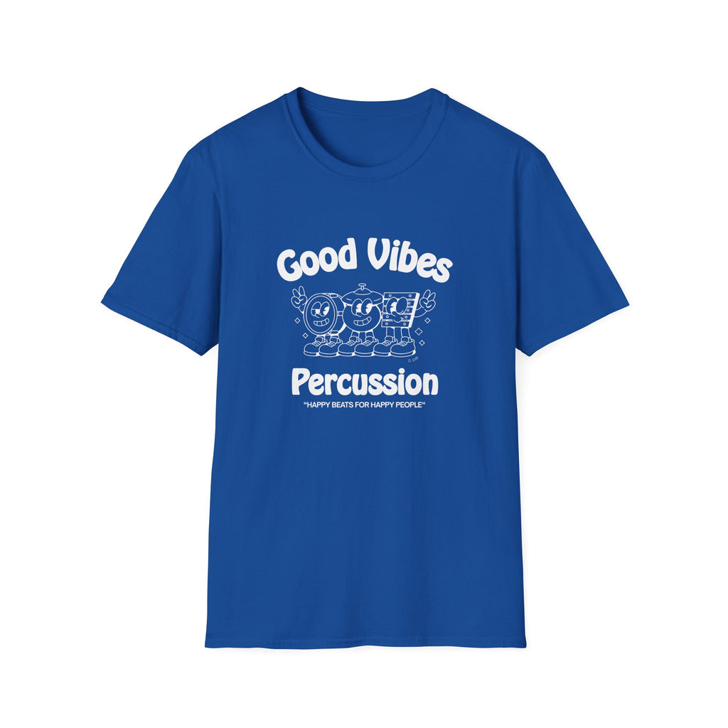 Good Vibes Percussion Retro Graphic Tee — Happy Beats For Happy People