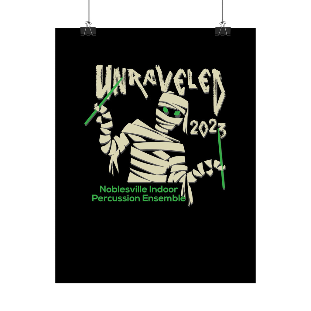 Unraveled Poster | 2023 Noblesville Indoor Percussion Ensemble Classic Show Art