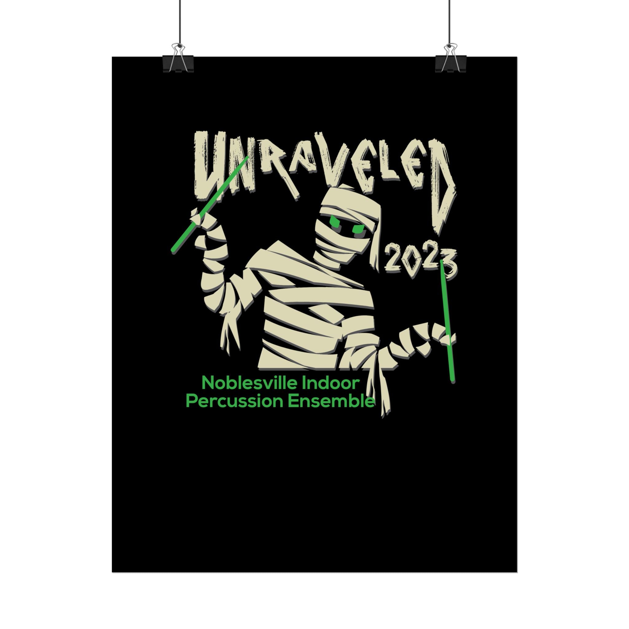 Unraveled Poster | 2023 Noblesville Indoor Percussion Ensemble Classic Show Art