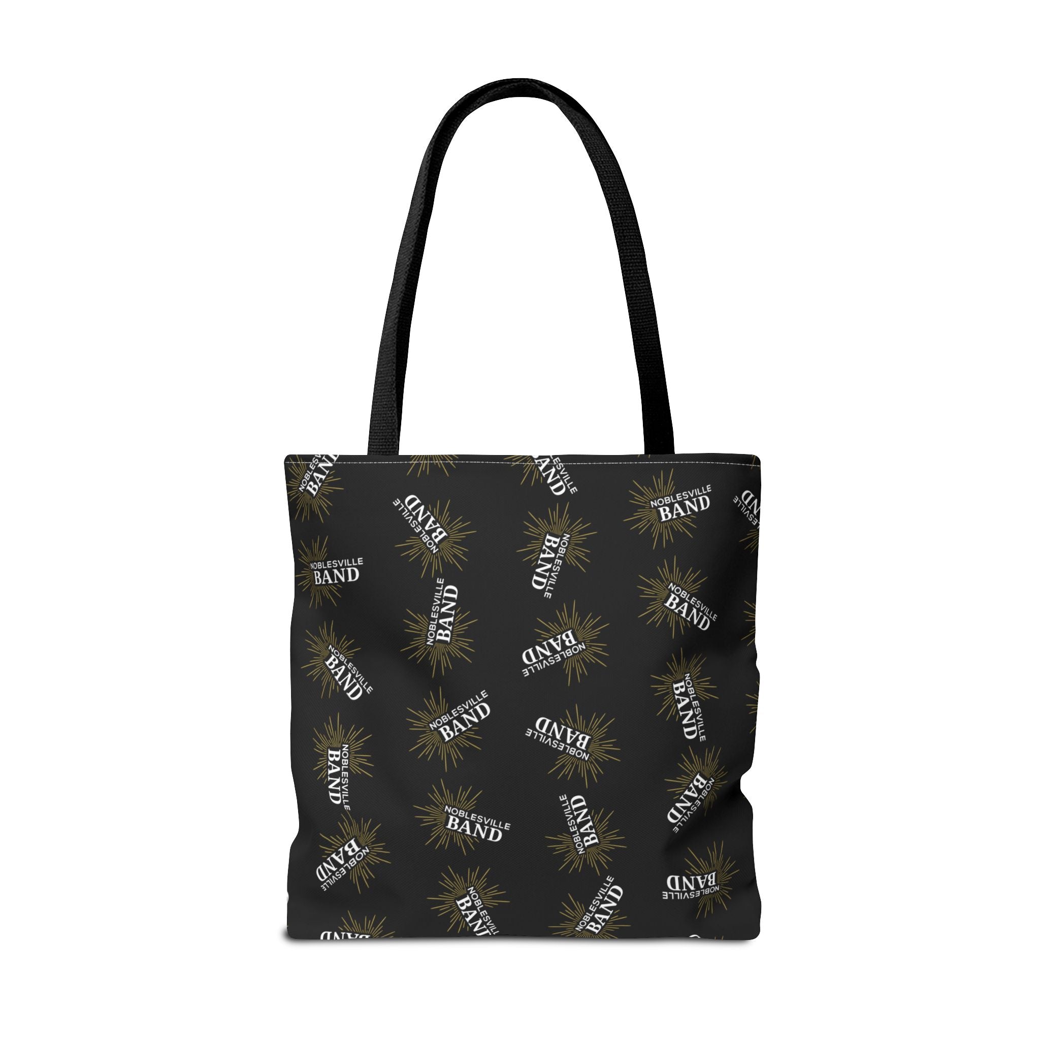 Noblesville Band Tote Bag | All-Over Official Gold & White Logo
