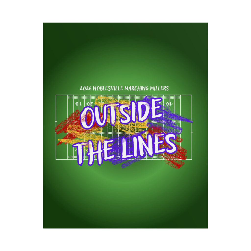 Outside The Lines Poster | 2026 Noblesville Marching Millers Classic Show Art