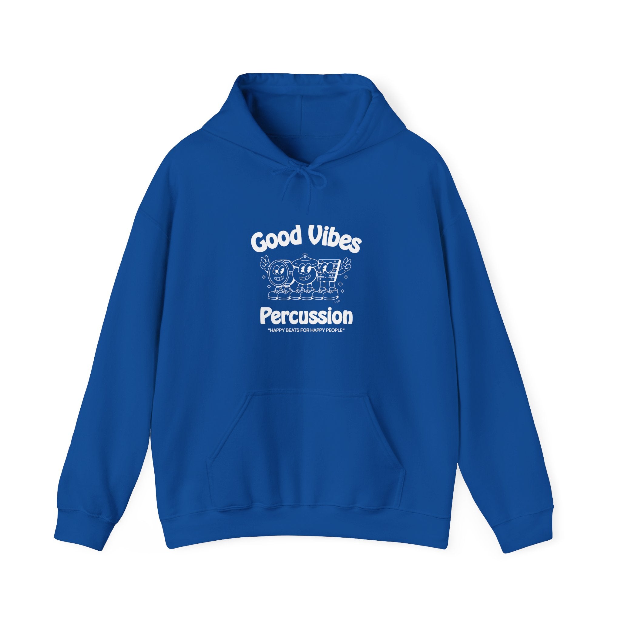 Good Vibes Percussion Retro Graphic Hoodie — Happy Beats For Happy People