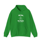 Hit Dots Not People Retro Graphic Hoodie | Precision Over Chaos Design