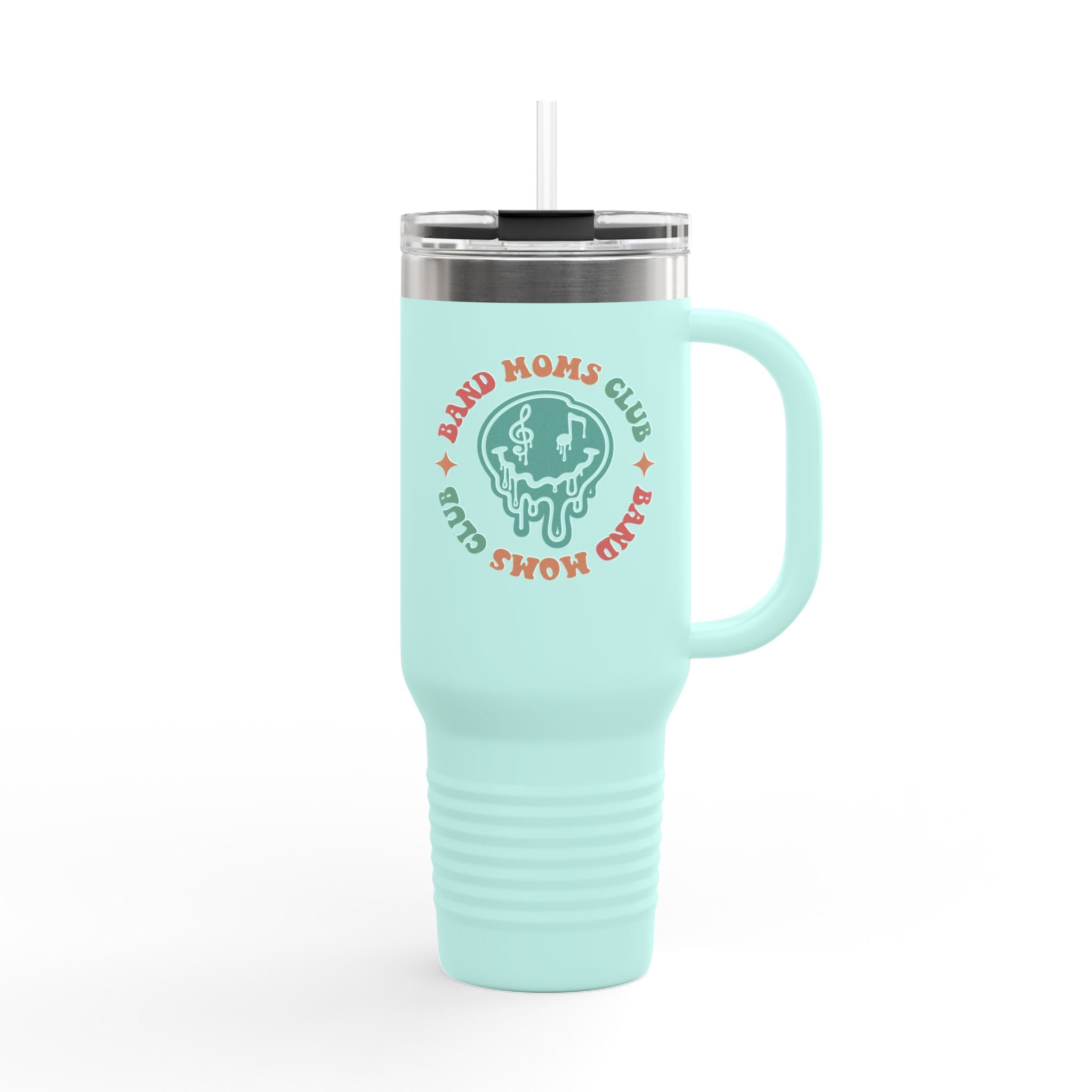 Band Moms Club 40oz Tumbler | Large Insulated Travel Mug with Handle