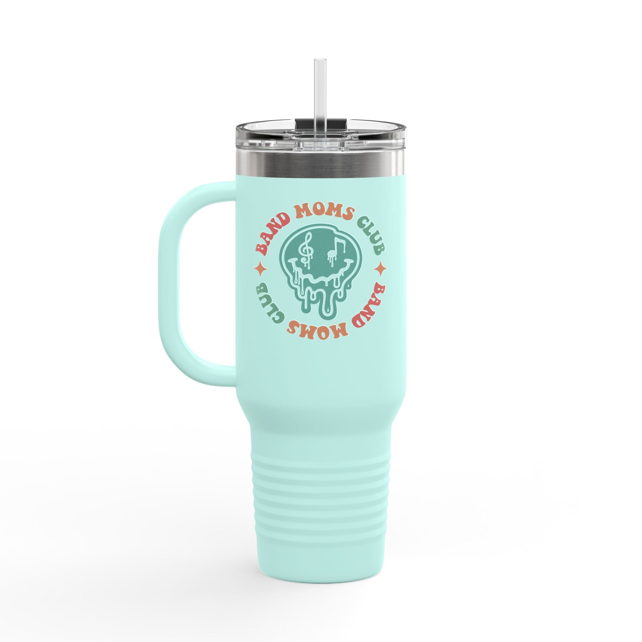 Band Moms Club 40oz Tumbler | Large Insulated Travel Mug with Handle