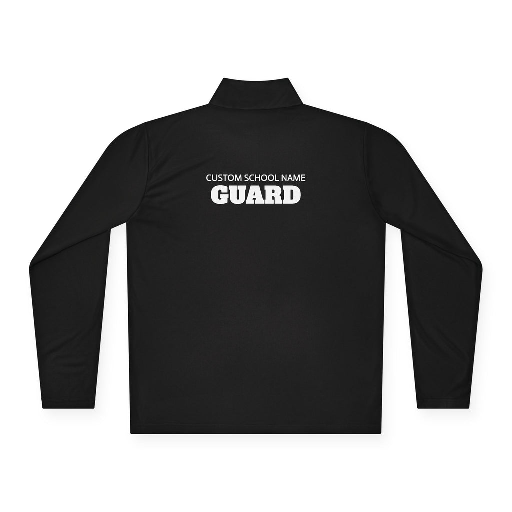Custom Guard Quarter Zip Pullover | School Name Personalized Performance Layer