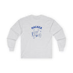 Hacker Retro Cartoon Long Sleeve Tee — Drumline Noise Maker Design