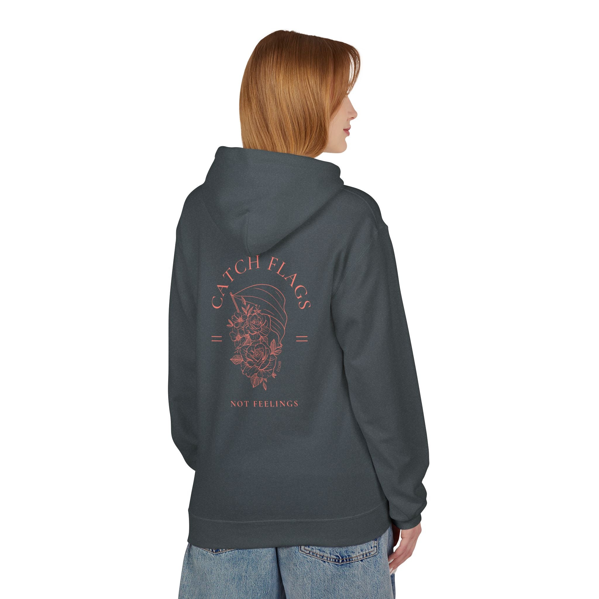 Catch Flags Not Feelings Fleece Hoodie | Color Guard Pullover by D.Dib