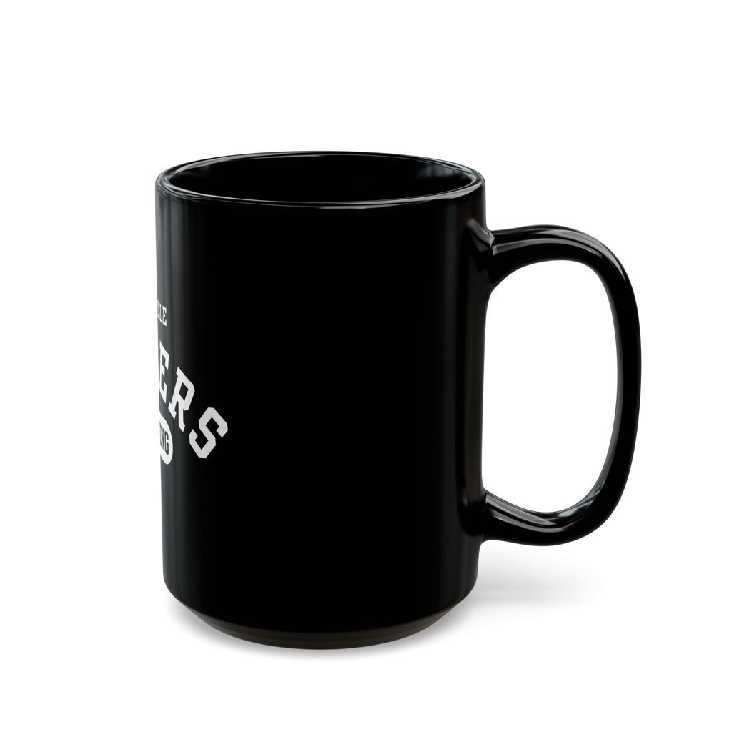 Noblesville Marching Millers Black Mug | Athletic Style White Logo