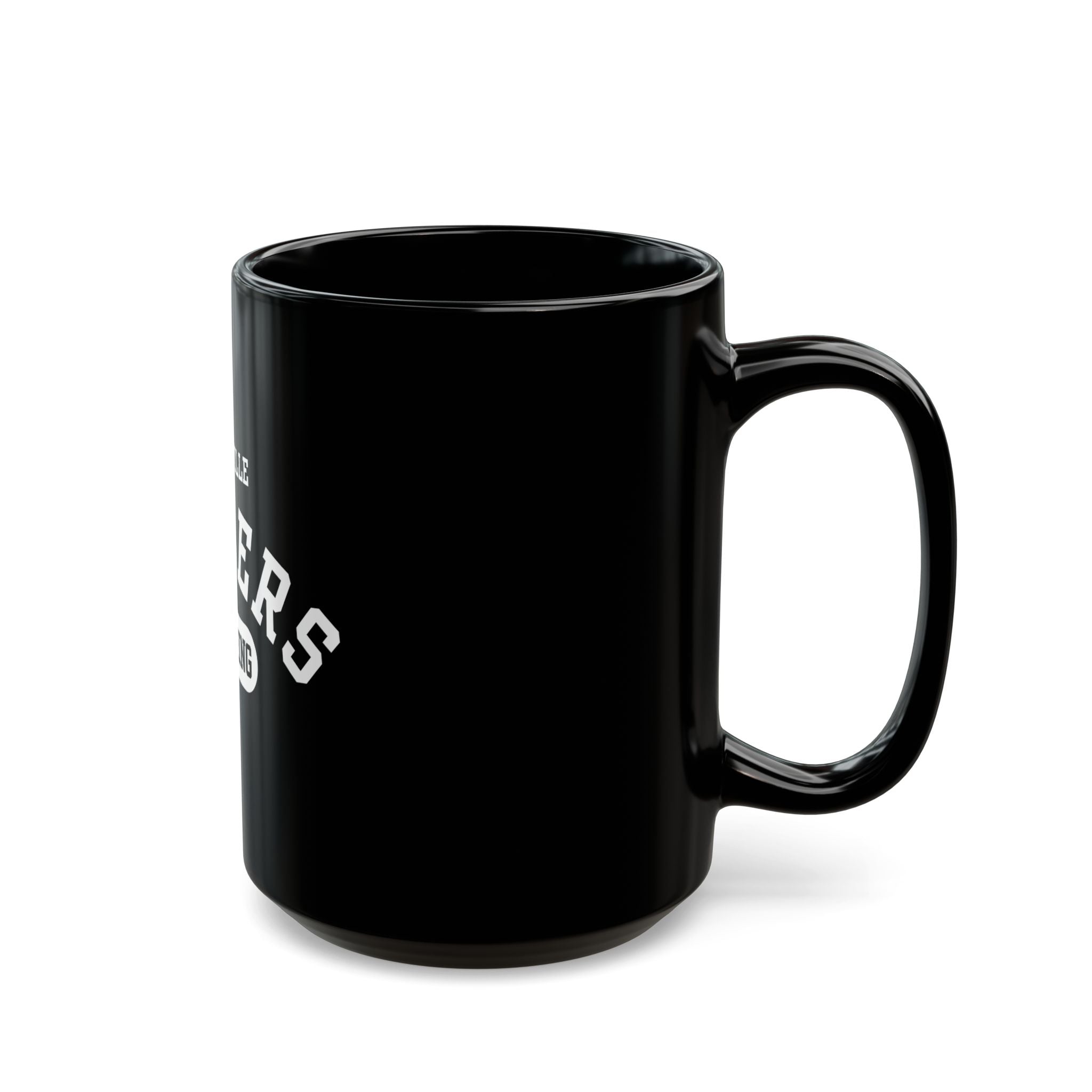 Noblesville Marching Millers Black Mug | Athletic Style White Logo