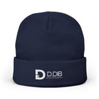 Cozy Embroidered Knit Beanie with Signature D. Dib Logo