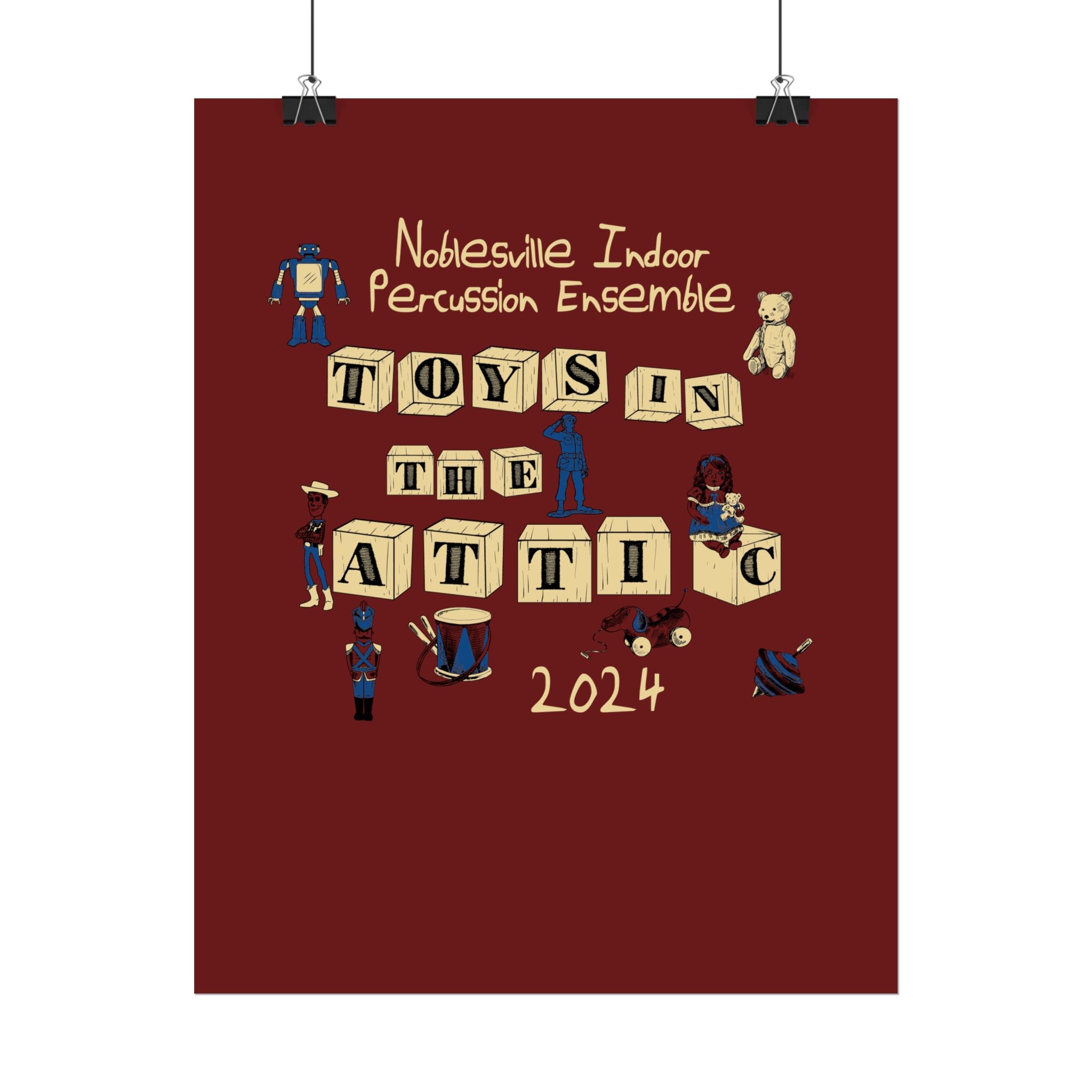 Toys in the Attic Poster | 2024 Noblesville Indoor Percussion Ensemble Classic Show Art