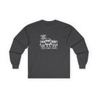 “Drums Not Drugs” Retro Long Sleeve Graphic Tee — Percussion Design