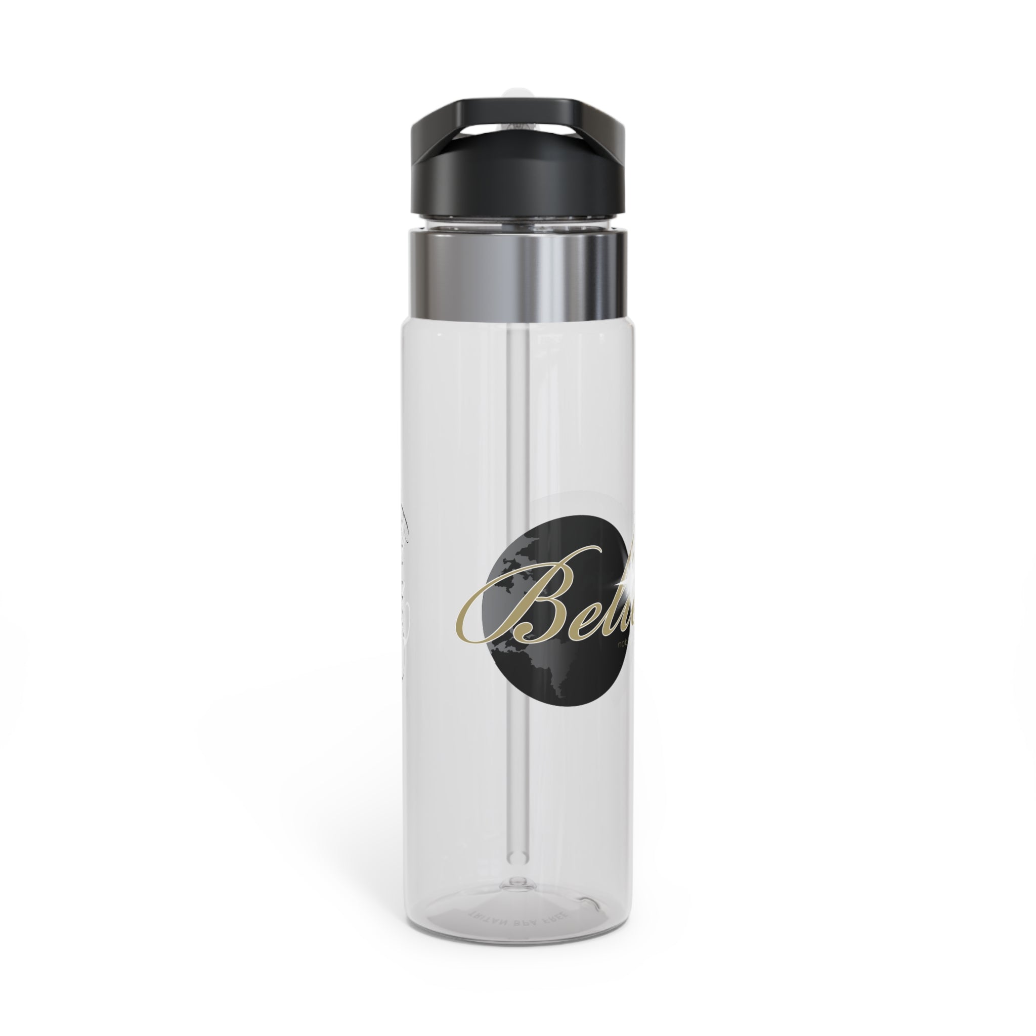 20oz Tritan Sport Bottle — 'Believe' Logo, Customizable Clear Water Bottle