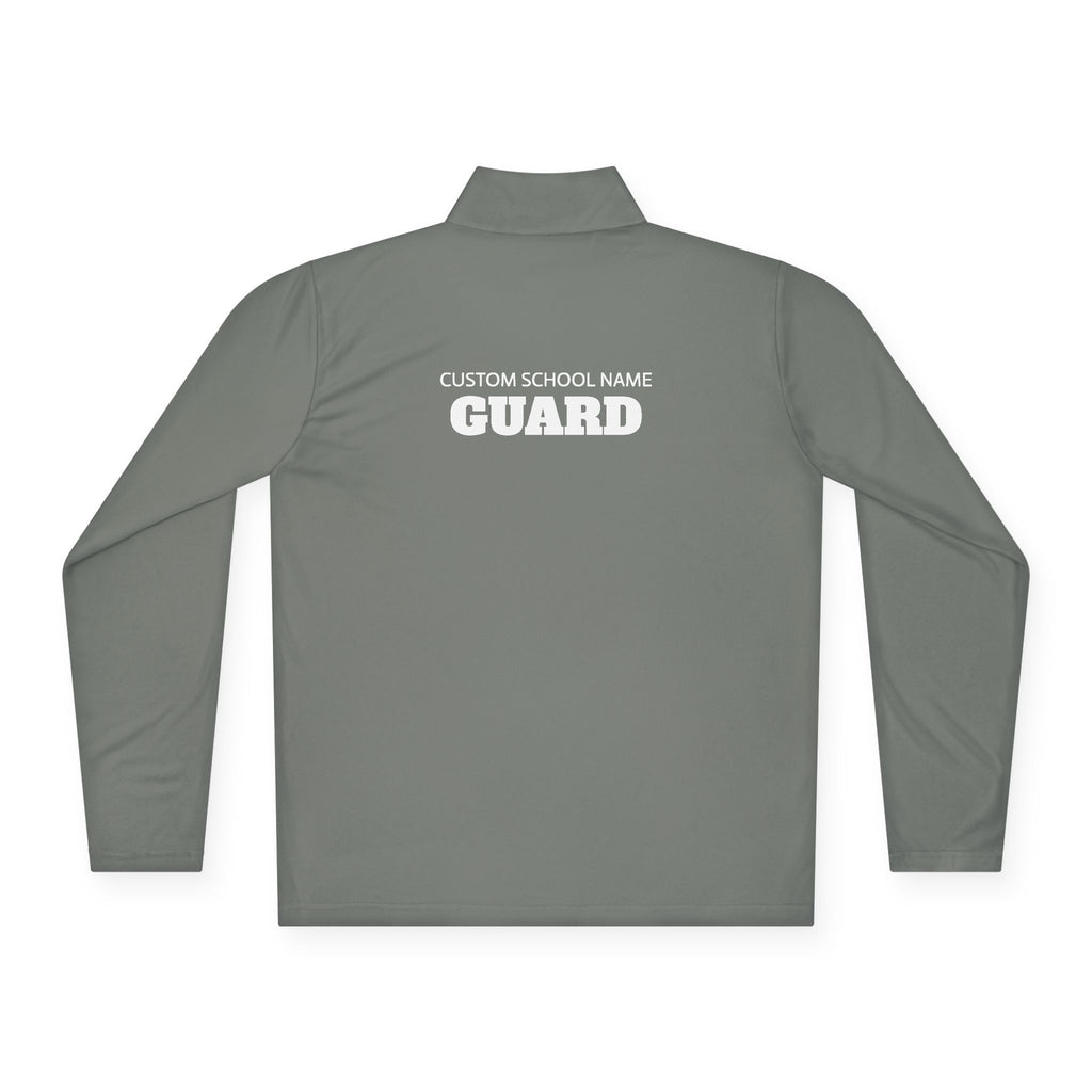 Custom Guard Quarter Zip Pullover | School Name Personalized Performance Layer