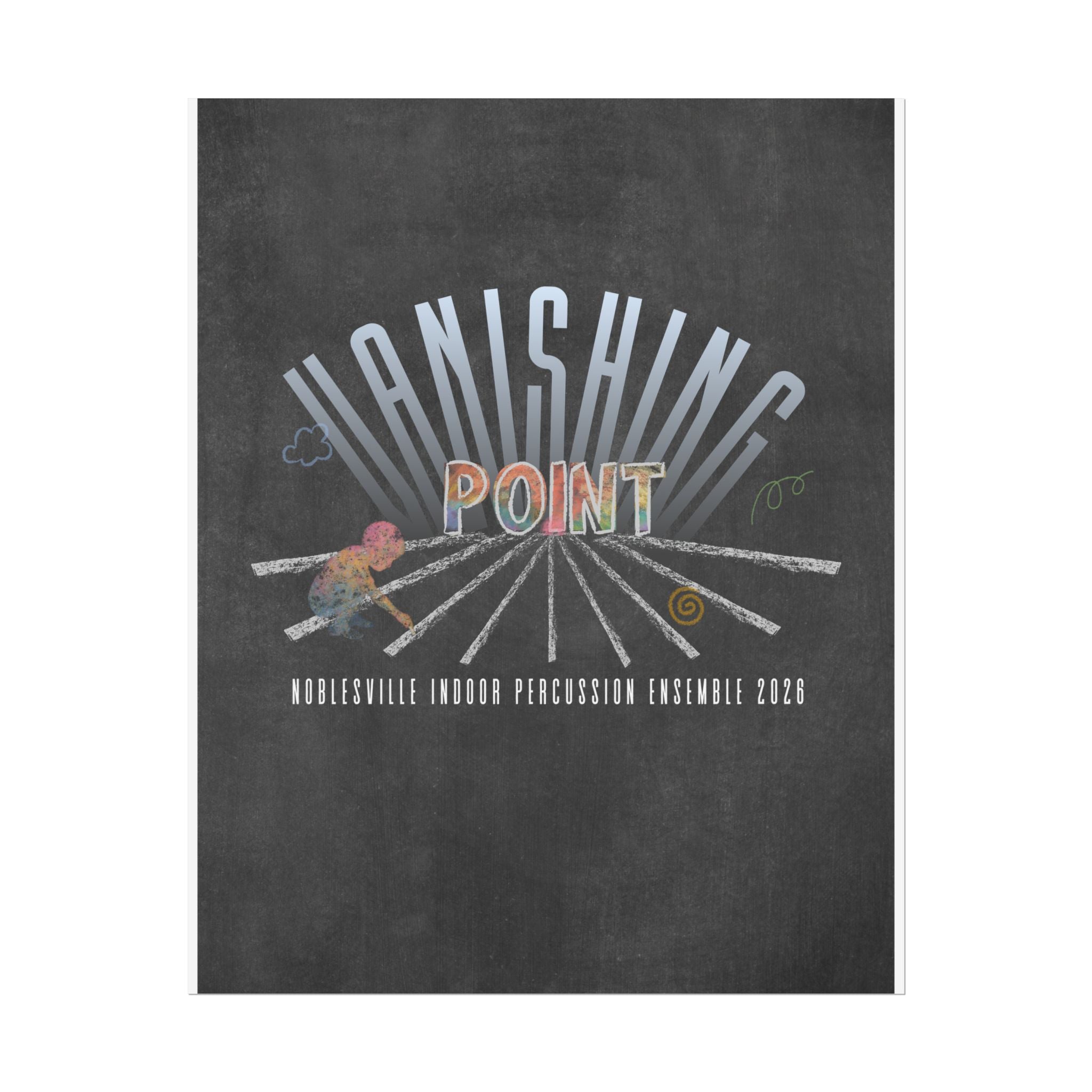 Vanishing Point Poster | 2026 Noblesville Indoor Percussion Ensemble Classic Show Art