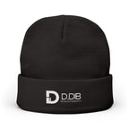 Cozy Embroidered Knit Beanie with Signature D. Dib Logo
