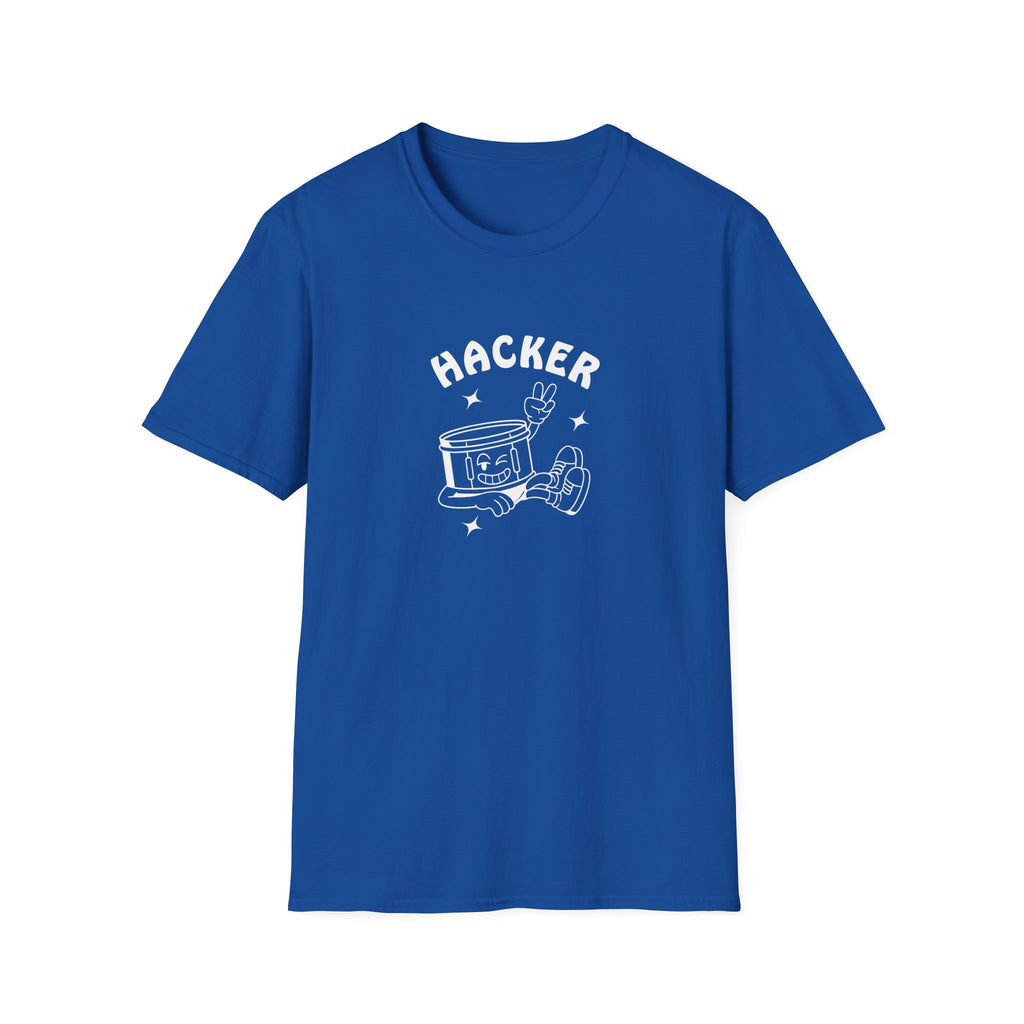 Hacker Retro Graphic Tee — Drumline Noise Maker Design
