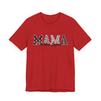 “MAMA” Sideline Legend Red T-Shirt | Trendy Band Mom Tee | Bold Pattern Graphic Shirt