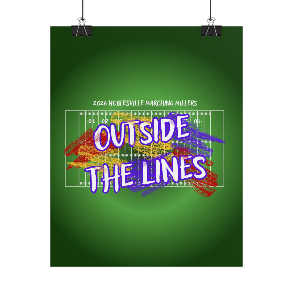 Outside The Lines Poster | 2026 Noblesville Marching Millers Classic Show Art