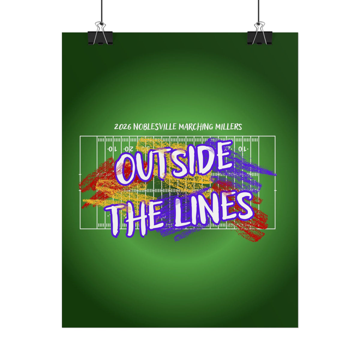 Outside The Lines Poster | 2026 Noblesville Marching Millers Classic Show Art