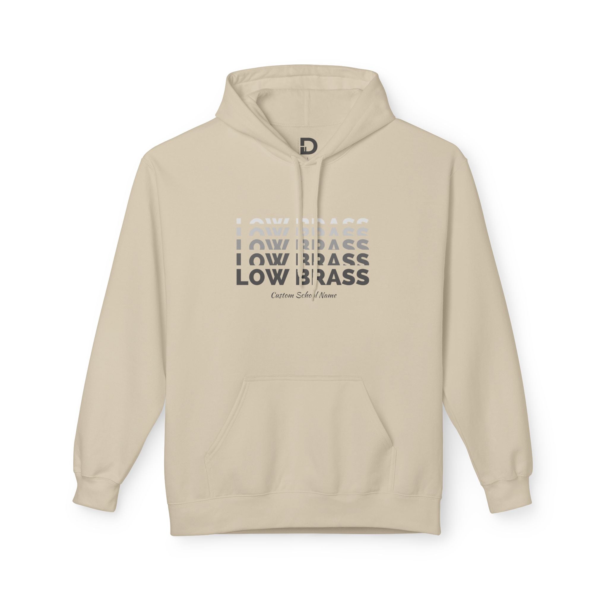 Elevation Series Low Brass Hoodie | Customizable School Name