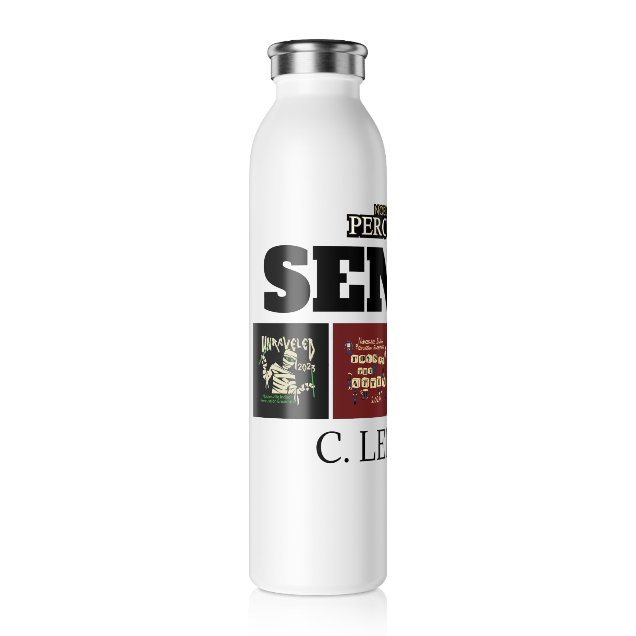 NIPE Personalized Slim Water Bottle | 2026 Noblesville Percussion Keepsake