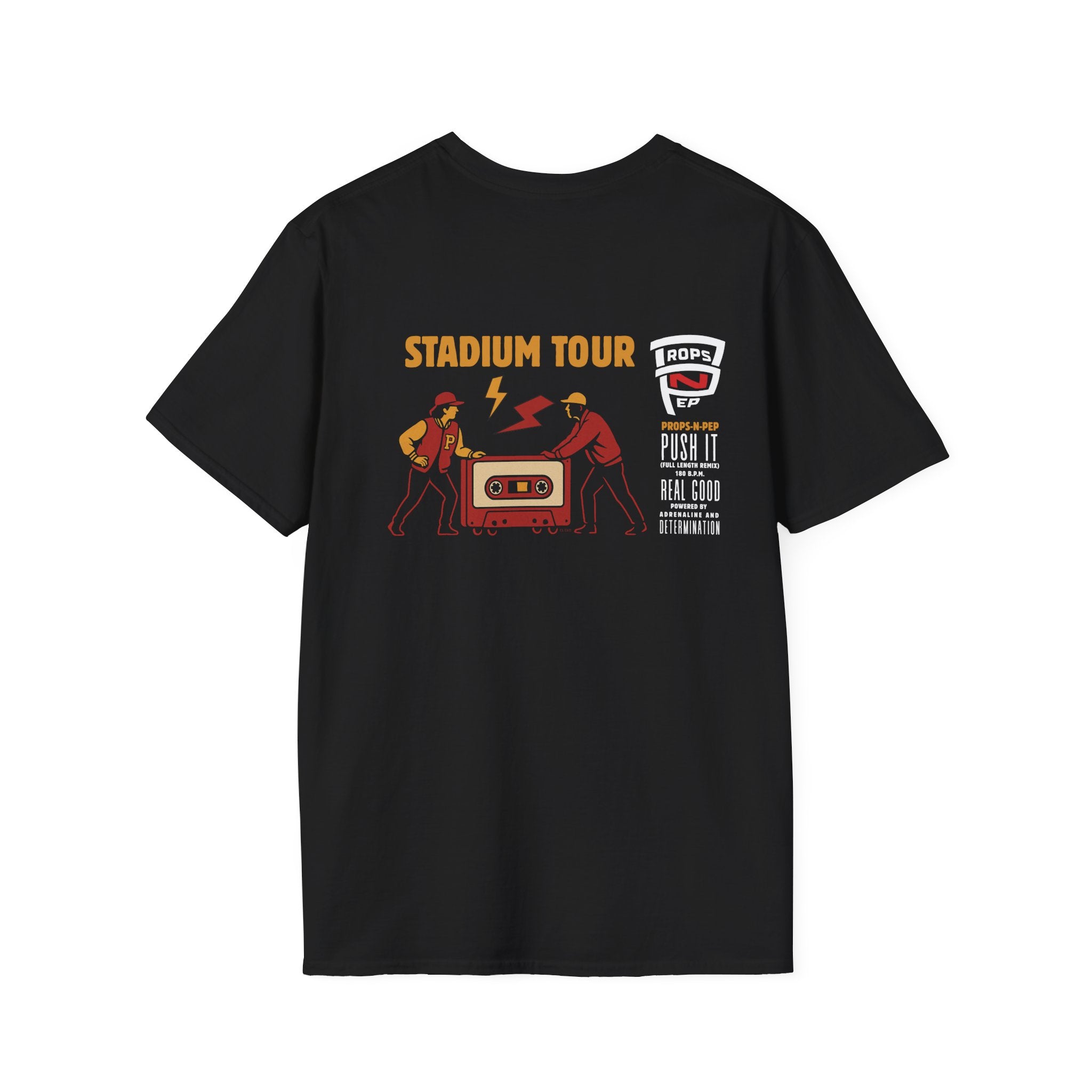 Props N’ Pep Stadium Tour T-Shirt | Funny Marching Band Prop Crew Concert Tee
