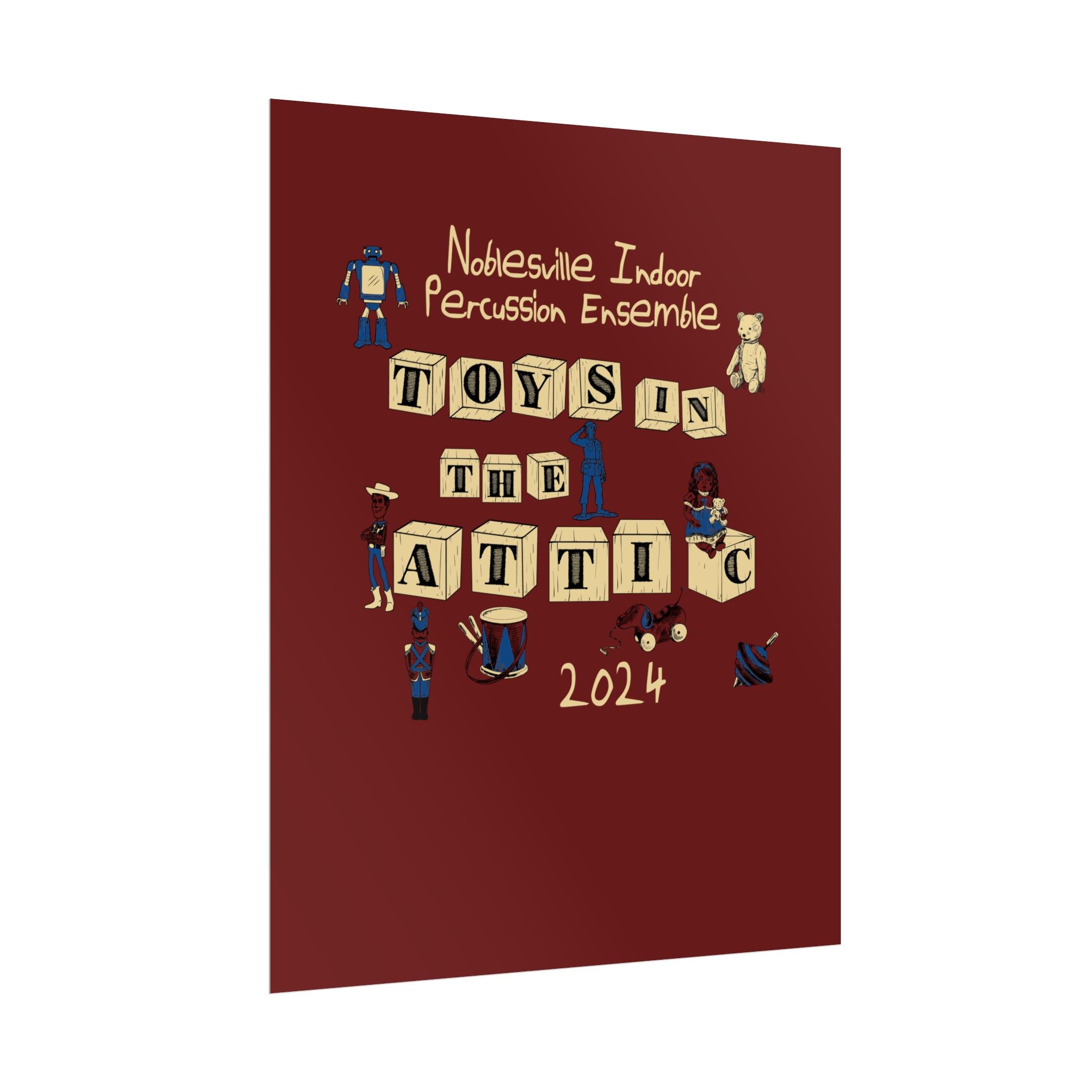 Toys in the Attic Poster | 2024 Noblesville Indoor Percussion Ensemble Classic Show Art