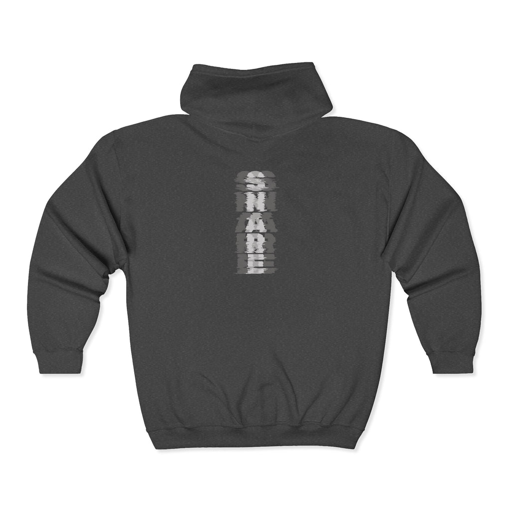 RUDEmentary Pulseline Snare Zip Hoodie — Drumline Zip-Up Sweatshirt