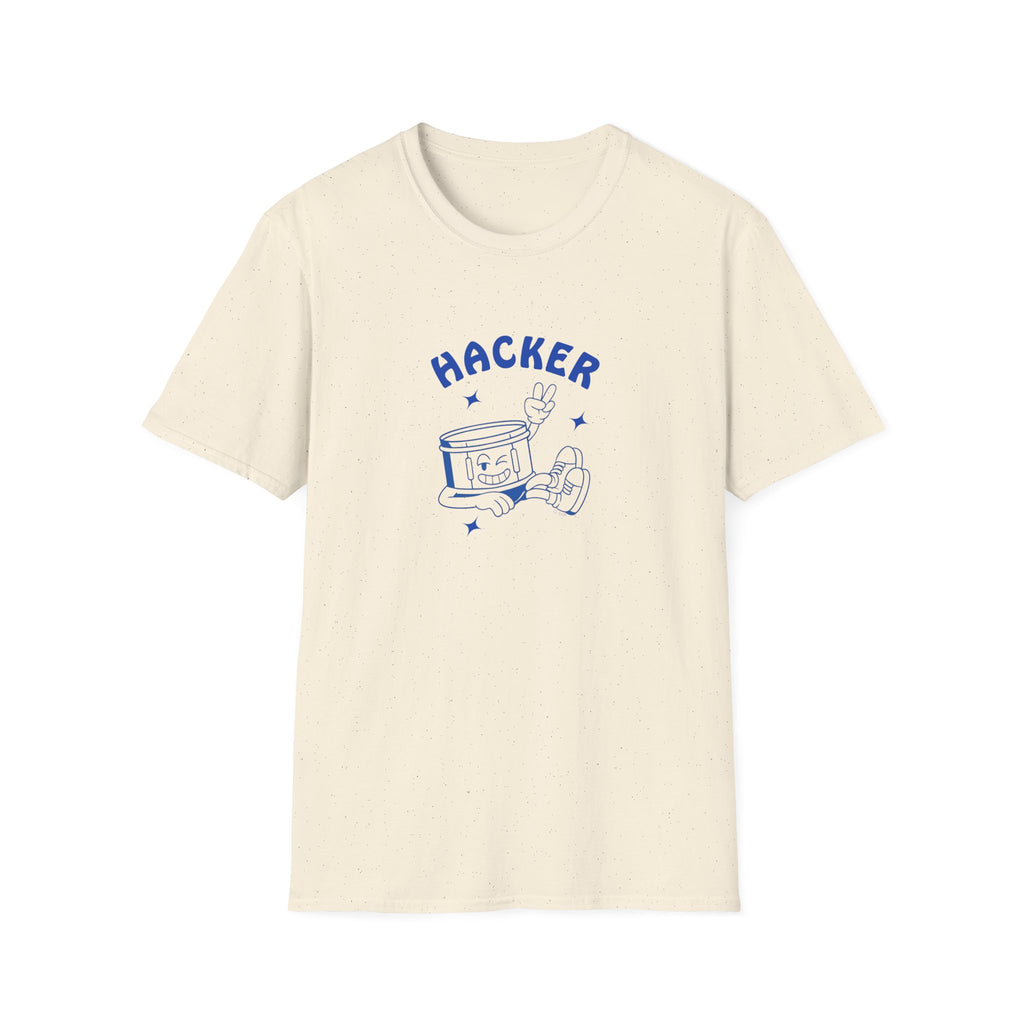 Hacker Retro Graphic Tee — Drumline Noise Maker Design