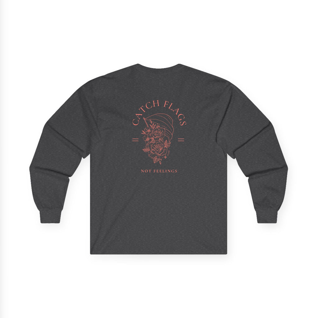 Catch Flags Not Feelings Long Sleeve Tee | Color Guard Cotton Shirt by D.Dib