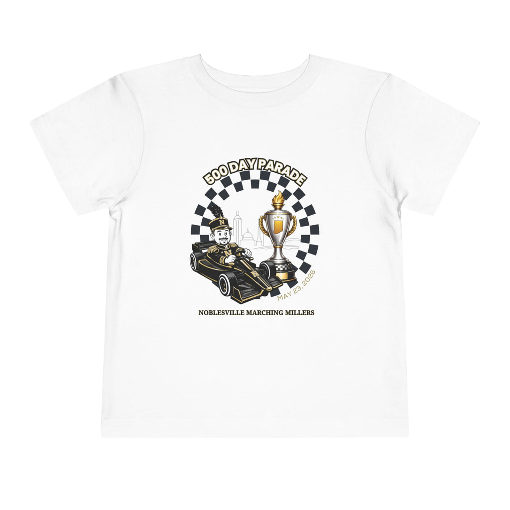500 Day Parade Toddler T-Shirt – Noblesville Marching Millers Racing Trophy Design