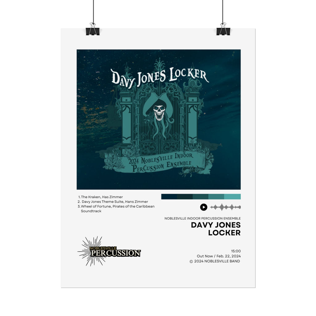 Davy Jones Locker Poster | 2024-2025 Noblesville Indoor Percussion Vinyl-Style Show Art