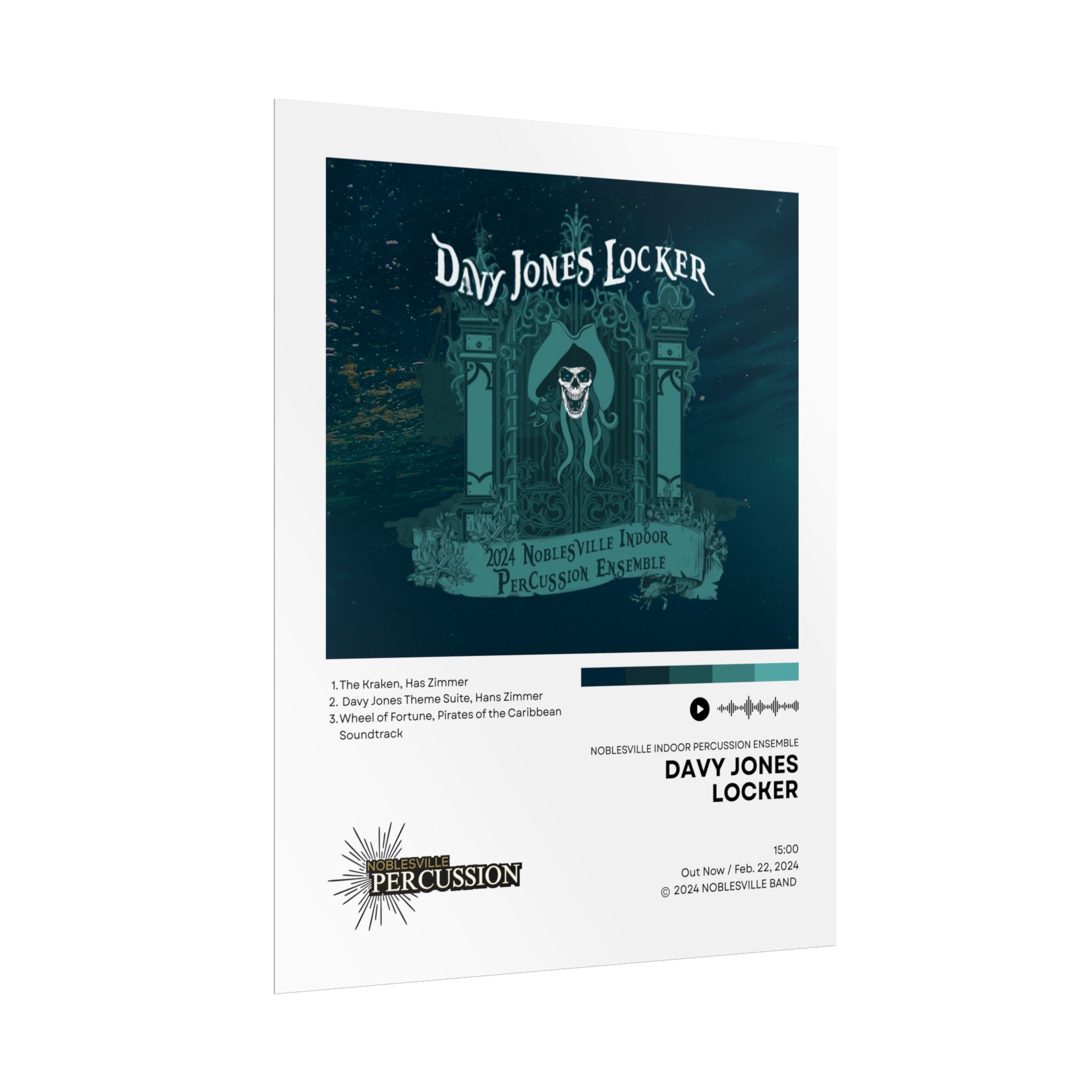 Davy Jones Locker Poster | 2024-2025 Noblesville Indoor Percussion Vinyl-Style Show Art