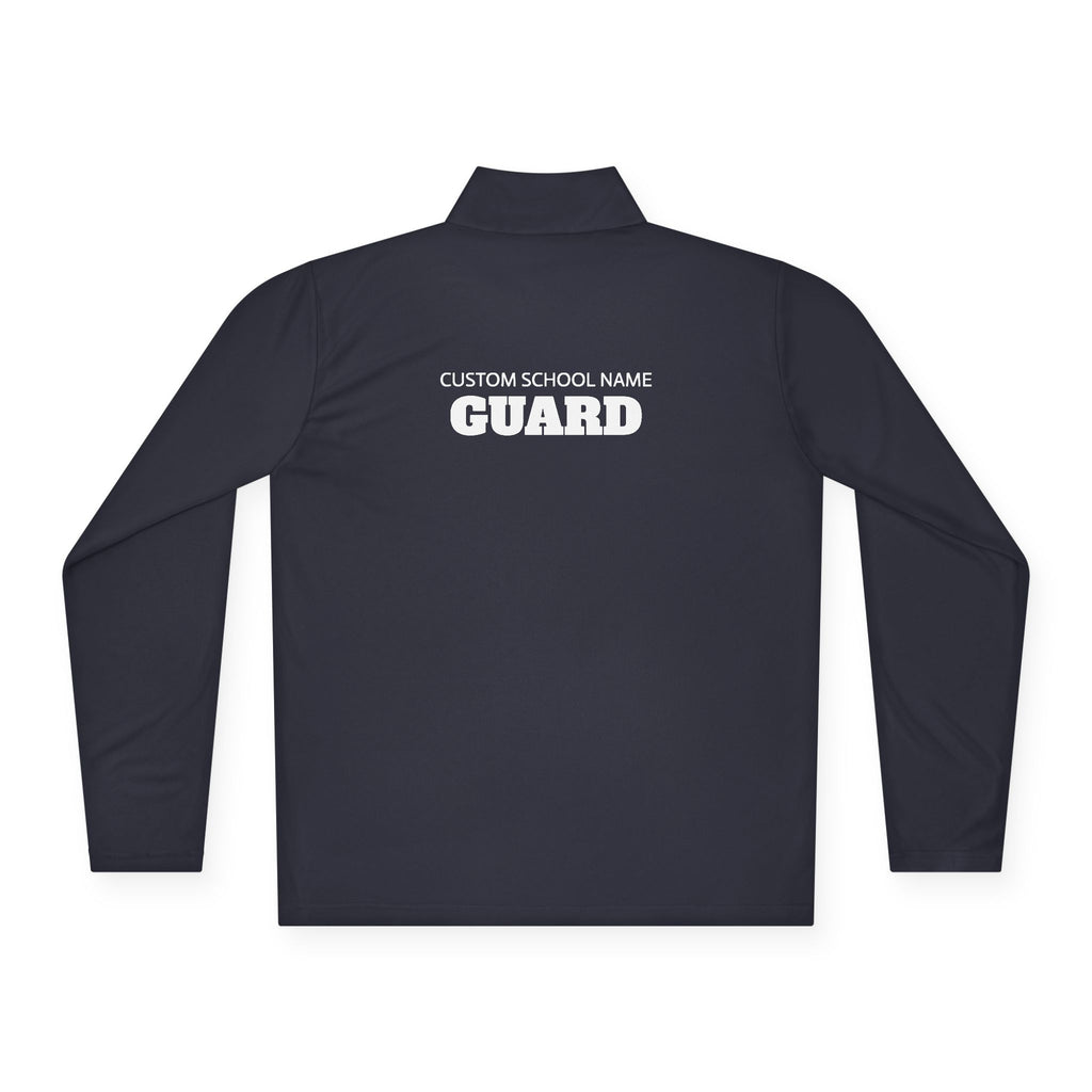 Custom Guard Quarter Zip Pullover | School Name Personalized Performance Layer