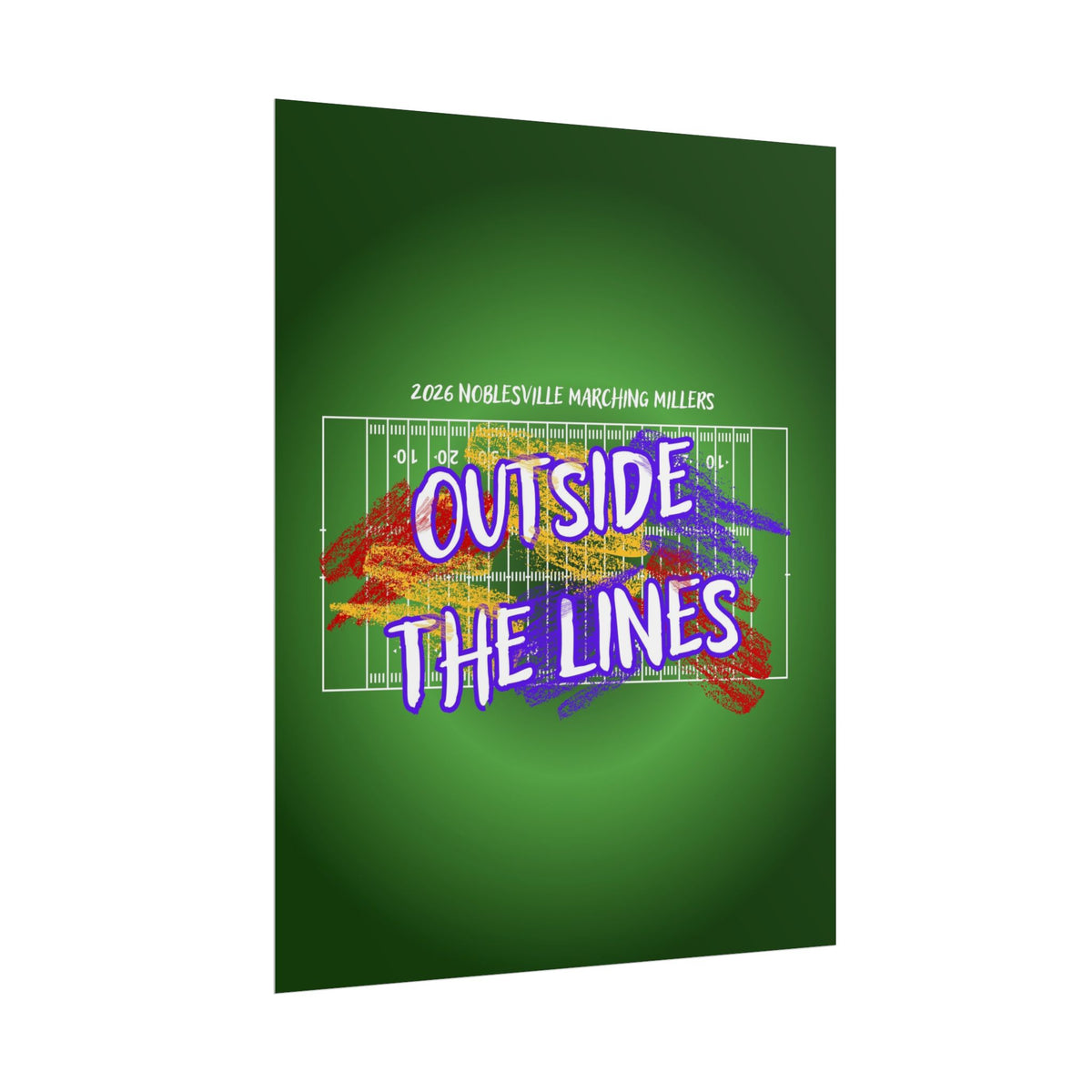 Outside The Lines Poster | 2026 Noblesville Marching Millers Classic Show Art