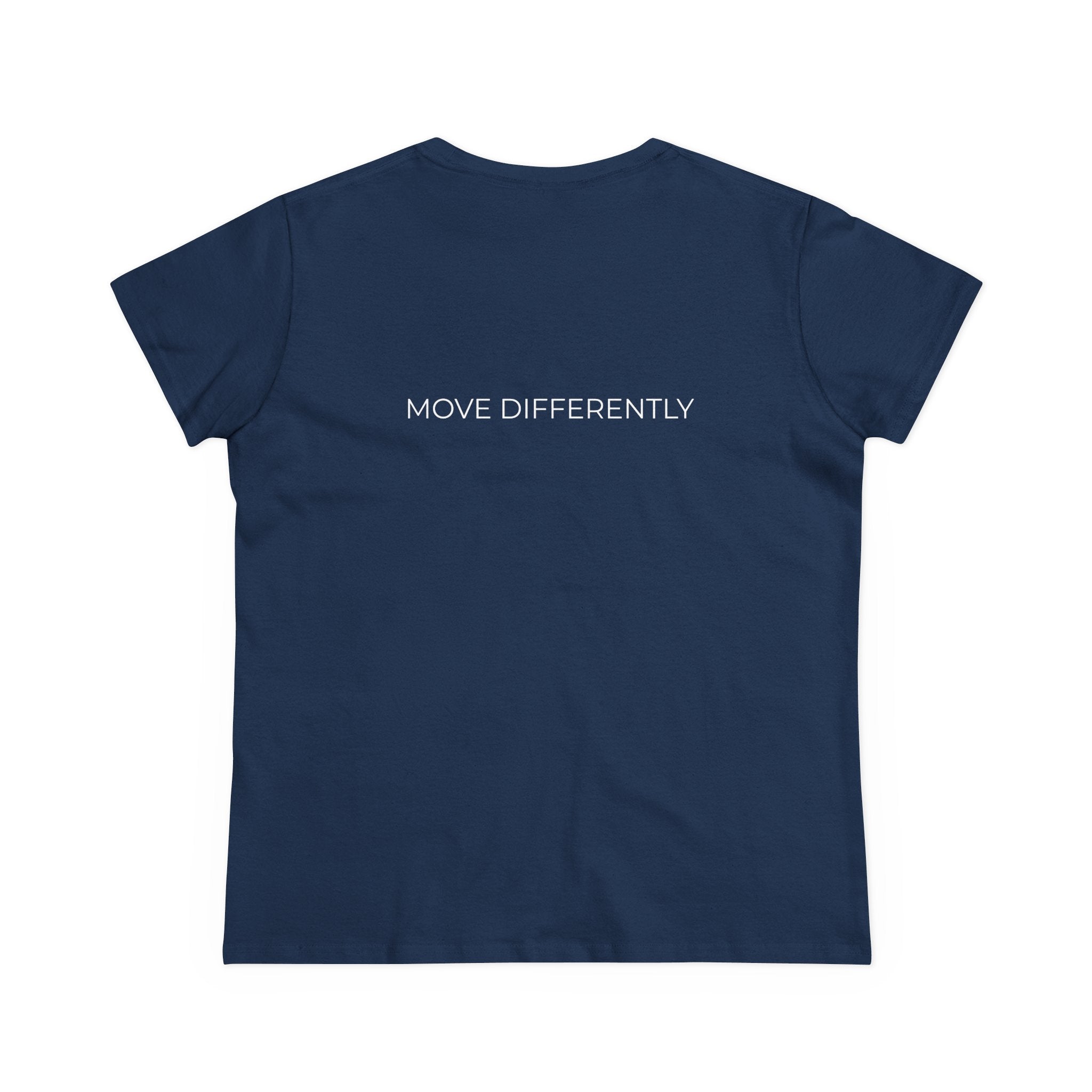 D.DIB Signature Women’s Tee – “MOVE DIFFERENTLY” Cotton Shirt