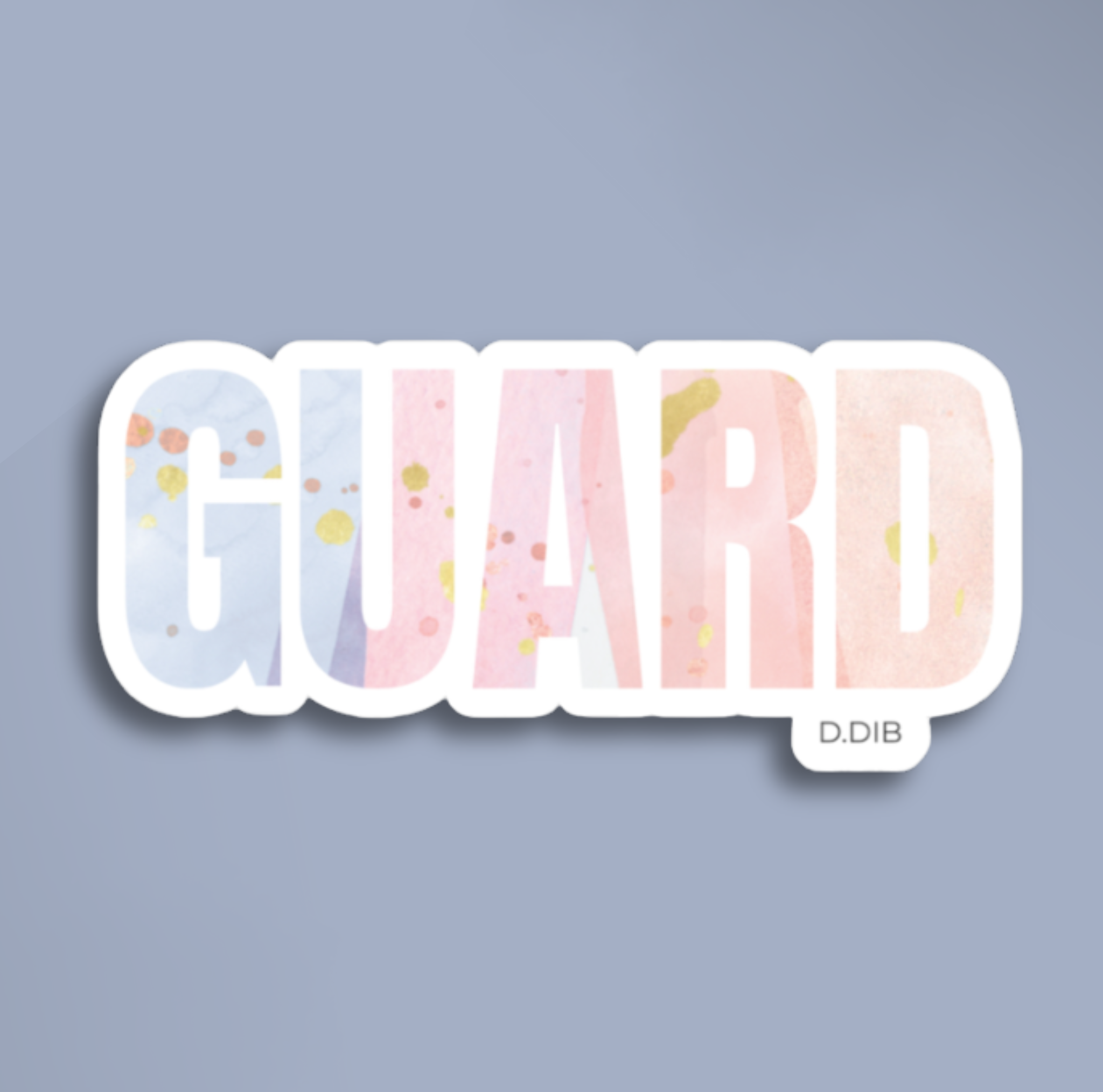 Pastel Splatter GUARD Watercolor Vinyl Sticker — Artistic Color Guard Decal