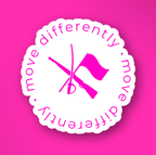 Move Differently Color Guard Icon Sticker — Flag, Rifle & Sabre Vinyl Decal