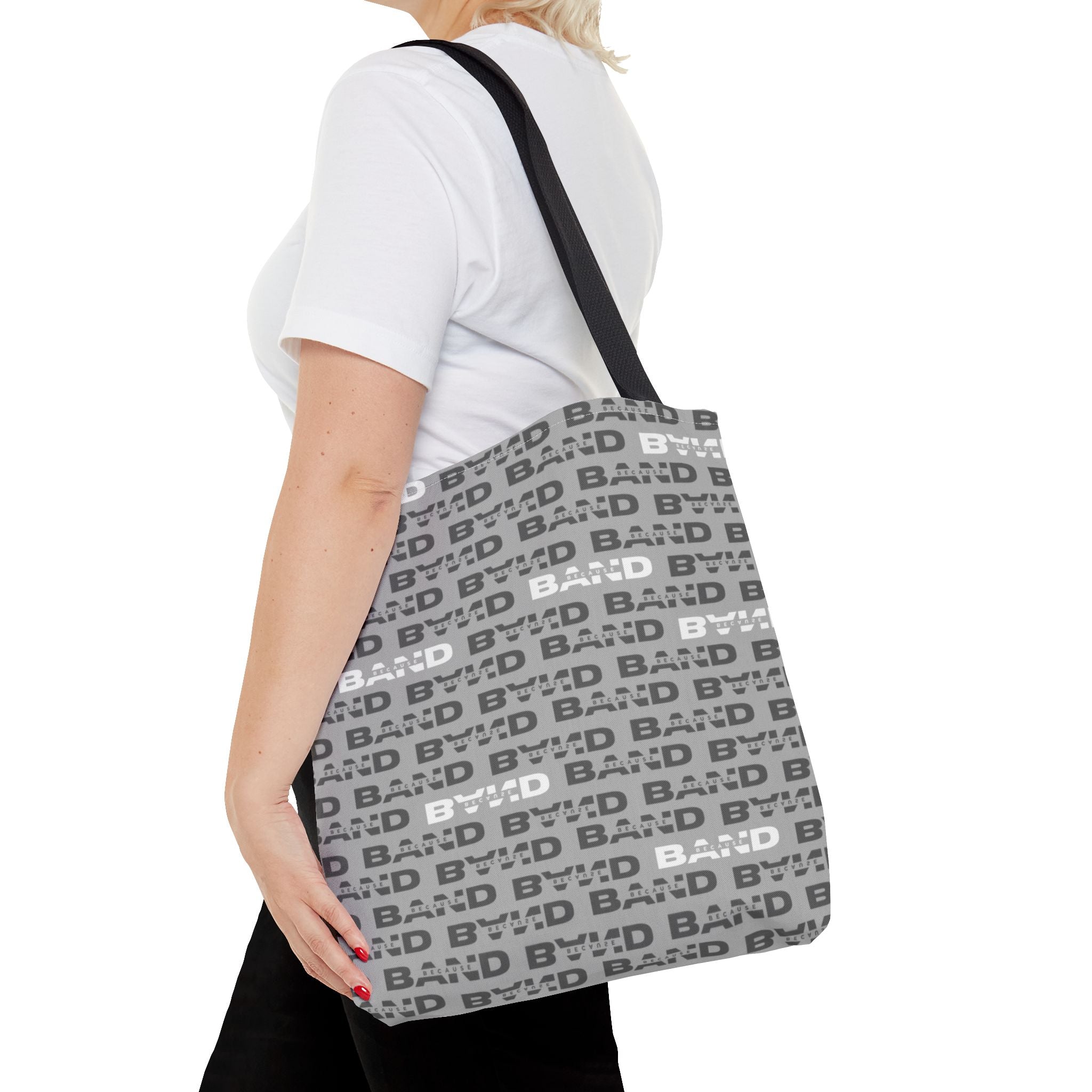 Because Band Classic White Tote – Bold, Everyday Carry