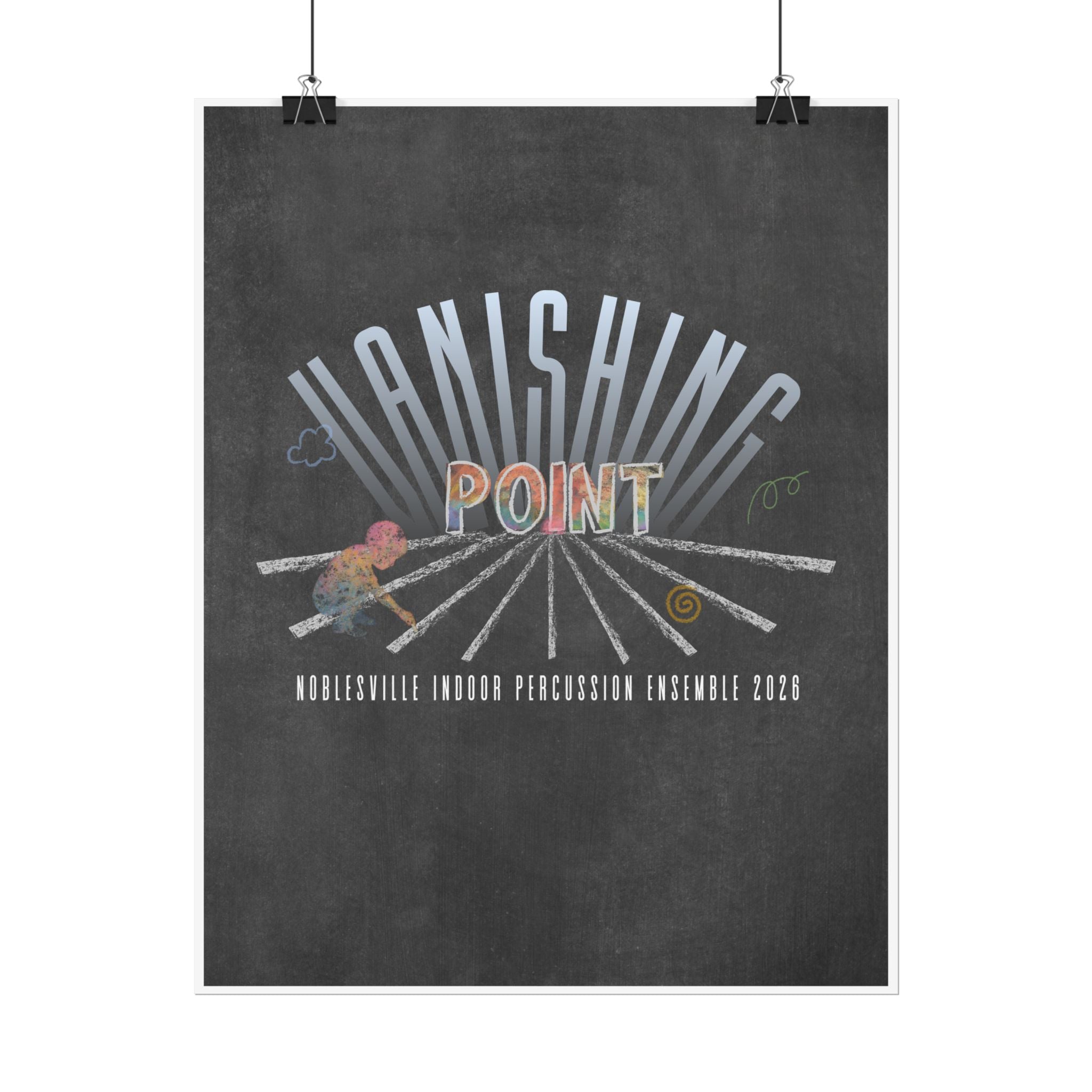 Vanishing Point Poster | 2026 Noblesville Indoor Percussion Ensemble Classic Show Art