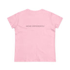 D.DIB Signature Women’s Tee – “MOVE DIFFERENTLY” Cotton Shirt
