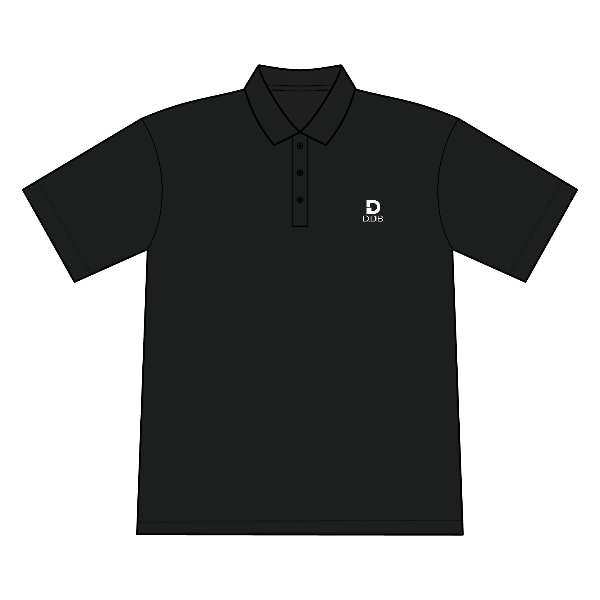D.DIB Signature Polo – Embroidered Logo, Moisture-Wicking Performance