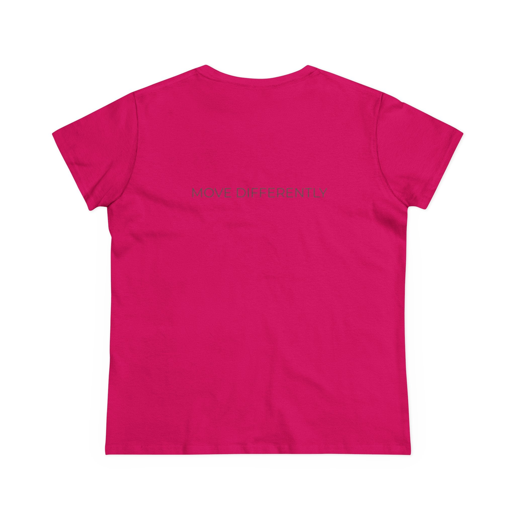 D.DIB Signature Women’s Tee – “MOVE DIFFERENTLY” Cotton Shirt