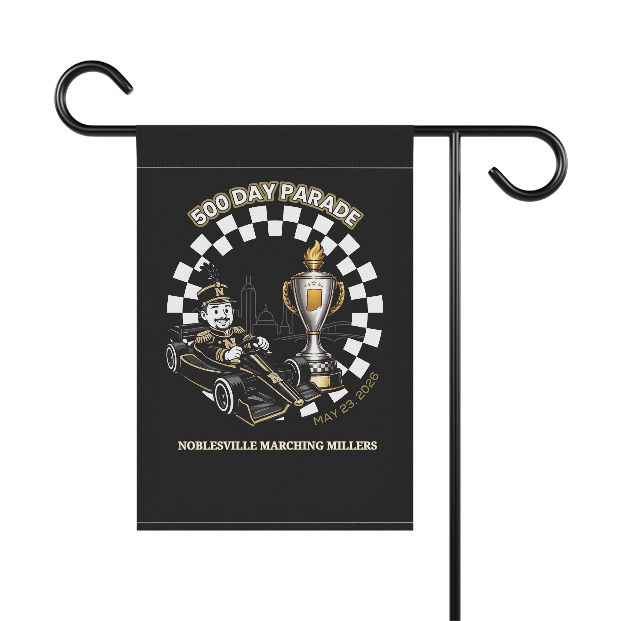 Noblesville Marching Millers 500 Day Parade Garden Flag | Indianapolis Band Yard Flag