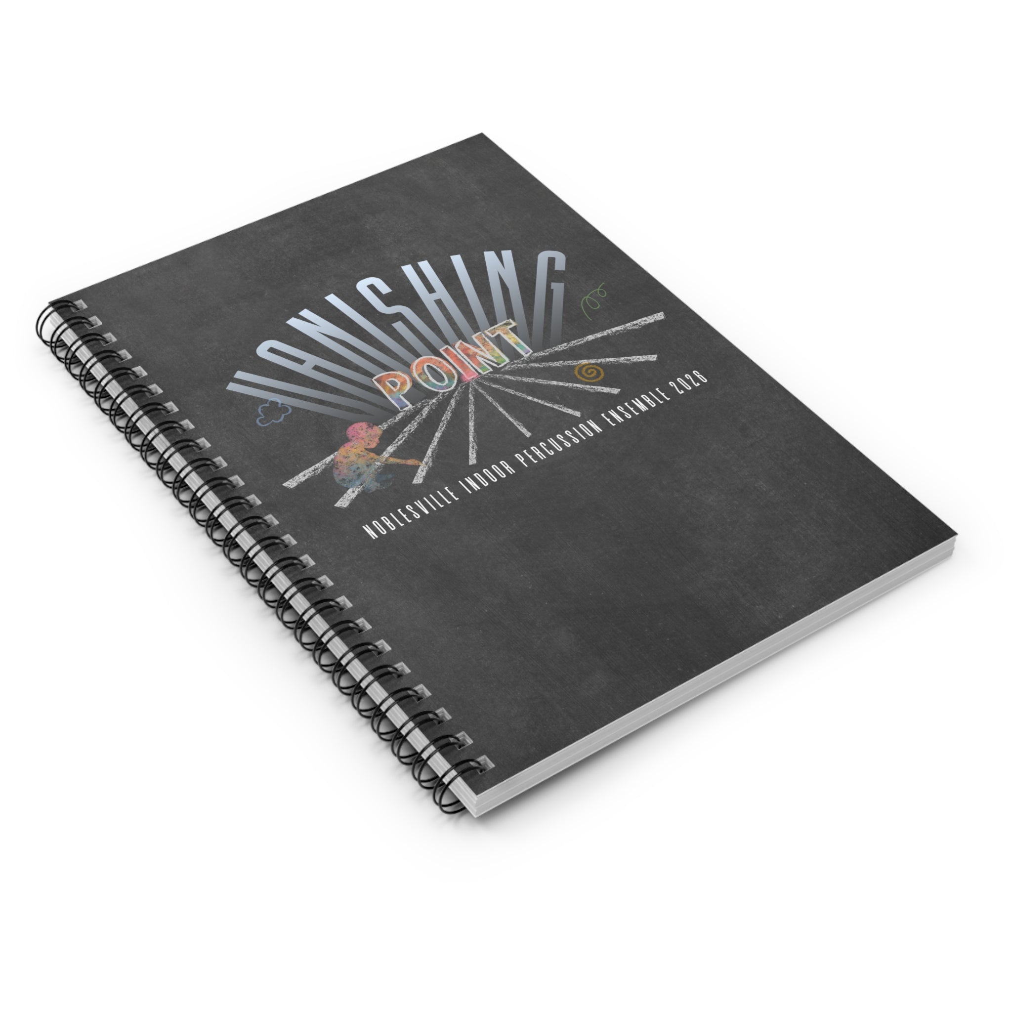 2026 Noblesville Indoor Percussion “Vanishing Point” Spiral Bound Hardcover Notebook | 6" × 8"