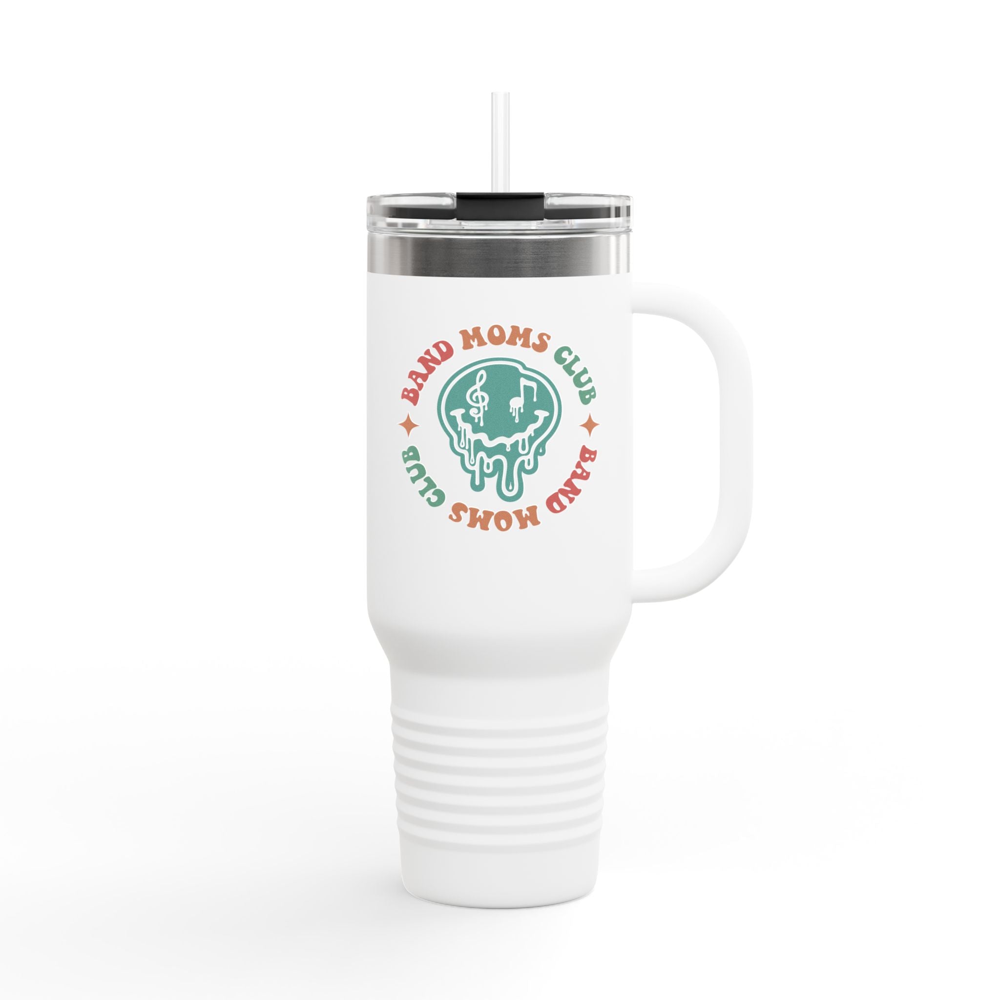 Band Moms Club 40oz Tumbler | Large Insulated Travel Mug with Handle